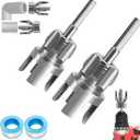 2 x PVC Pipe Threader, Internal & External Threading Tool for 1/2" 3/4" PipeMix 1/2 + 3/4) | 1/2" & 3/4" PVC pipe threader. Internal/external, drill-compatible, leak-proof threads.
