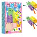 VIUXL Squeegee Art Kids Paint Kit (One Set-35 Pieces), DIY Rainbow Scratch Art, Rainbow Art Scratchers Bookmark, DIY Postcards, Rainbow Dot Scratch Painting Arts (1 pc)