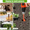 Insaga 2Pack Auger Drill Bit for Post Hole Digger, Spiral Garden Earth Auger Bulb Drill Bit for Planting 1.6 x 9'' and 4 x 12'', Hole Digger for Fence Posts,Flowers Plants, Fits 3/8" Hex Drive Drill