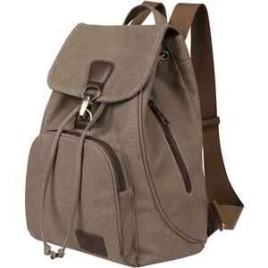 Canvas Fashion Backpacks Purse Casual Outdoor Shopping Daypacks Sports Rucksack Hiking Travel Multipurpose Bag Coffee
