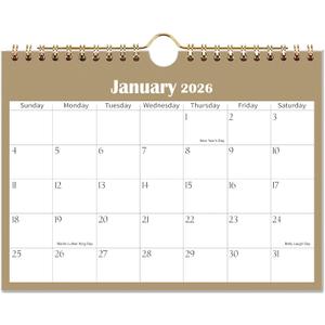 Mini Calendar 2026, 2026-2027 Mini Wall Calendar Run from January 2026 to June 2027, 6.4'' x 8.5'', Small Calendar for Desk, Kitchen, RVs, Bulletin Board or Fridge