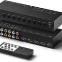 8-Input to 1-HDMI-Output Converter (Consisting of 4 AV Inputs and 4 HDMI Inputs) Switchbetween Quick Different Sources(8 in-1 Out)
