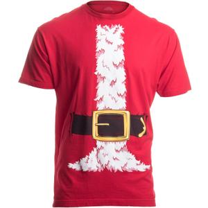 Holiday Costume Tees | Fun and Funny Christmas Novelty Shirts Unisex T-Shirts for Men (Red, XL)