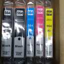 564XL Ink Cartridges 5 Pack Combo Pack Compatible for HP564xl 564 ink for HP564 XL Work with DeskJet 3520 3525 OfficeJet 4620 4622 PhotoSmart B8550 C6350 D5460 7515 Printer Cyan Magenta Yellow 2 Black