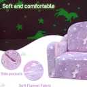 aodisman Thick Comfy Toddler Chair and Couch for Kids,2-in-1 Soft Plush Fold Out Sofa for Children,Convertible Couch to Lounger for Toddler
