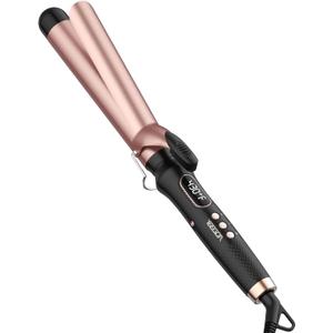 YEEGOR 1 1/4 inch Curling Iron,Extra Long Barrel Culing Wannd,100-240V Dual Voltage Hair Curler for Big Wave Curls,12 Temps