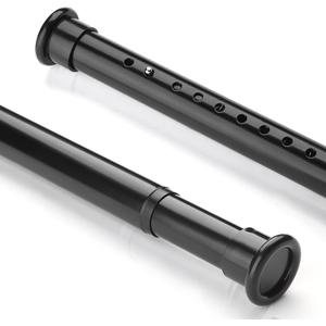 3 x Heavy-duty Tension Curtain Rod, 63-82 Inch,Spring Closet Rod, for Windows or Shower, Easy to Install, No Drilling, No Rust, for Bathroom, Rod Diameter 1.26 Inches