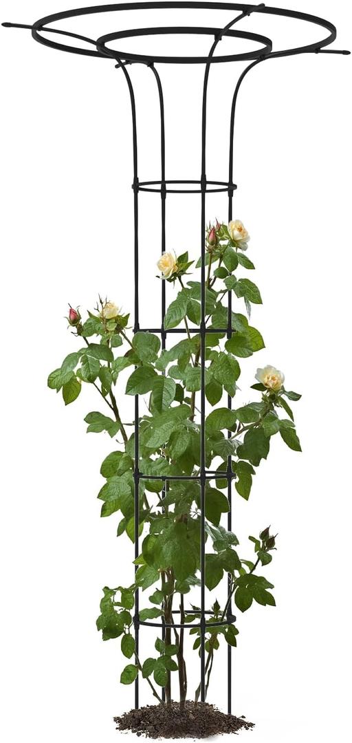 Trellis for Climbing Plants Outdoor - 69"(H), Expandable and Rust-Proof Metal Plant Support, Easy Installation, Garden Trellis for Potted Roses, Vines, Jasmine(1 Pack)