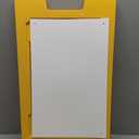 SmartSign 25 x 12 inch Notice Write-On Two-Sided Folding Floor Sign, Dry Erase, Digitally Printed Polypropylene Plastic, Multicolor, Made in USA