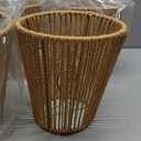 Riakrum 6 Pcs Chandelier Lamp Shades Set Small Lamp Shade for Pendant Wall Ceiling Lights Candle Bulbs Clip on Fitter Lampshade (Rattan,Brown)