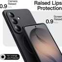 JETech Magnetic Slim Case for Samsung Galaxy S26 Plus, Compatible with MagSafe, Anti-Slip Grip & Full Camera Lens Protection, Ultra-Thin Lightweight Matte Finish Phone Cover (Black)