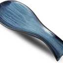 Hasense Ceramic Spoon Rest for Stove Top, Porcelain Spoon Holder for Kitchen Counter Cooking Utensil Home Decor, Navy