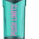 Artoid Mode Inspirational Fitness Workout Sports Protein Shaker Bottle 24-Ounce, Dual Mixing Technology with Shaker Balls & Mixing Grids Included, Twist and Lock Protein Box Storage Included (Cream Pink/Aqua Green)