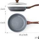SENSARTE Nonstick Frying Pan Skillet with Lid, Omelet Pan with Cover, Healthy Cooking Chef's Pan, Kitchen non stick Pan, Free of Intentionally Added PFOA (10inch + Glass Lid)