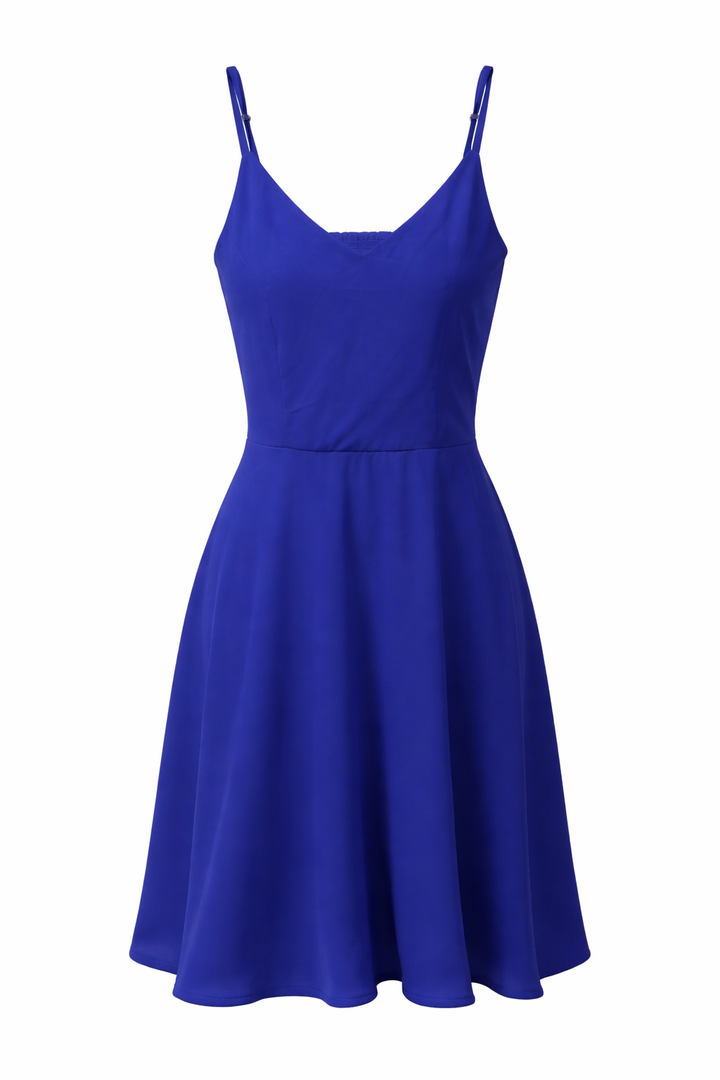 Short Blue Dress For Woman, L
