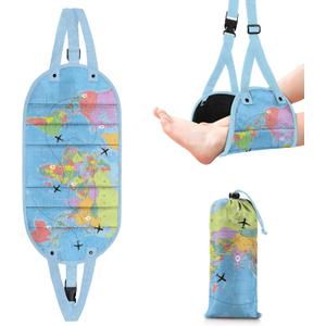 Airplane Foot Hammock,Ultimate Comfort Footrest for Plane Travel,Airplane Foot Rest,Travel Foot Hammock,Portable and Foldable Design for Travel Friendly Design