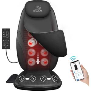 Snailax Back Massager with Heat, Gifts for Men, Women, Electric Deep Tissue Kneading Full Body Massage Chair for Back Pain, Home, Office Use, App Control