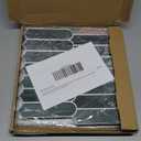 Commomy Matte Peel and Stick Backsplash - 10 Sheets of 11.8" x 11.8" - 3D Green Peel and Stick Tile for Kitchen and Bathroom Matte PVC Wall Tiles Interior Renters,RV,Bedroom,Living Room