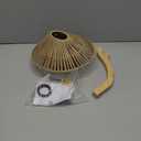 Dijiahua Battery Operated Large Wall Sconce,Wireless Rechargeable Woven Rattan Boho Sconces Wall Lights with Remote, RGB 12 Color-Changing Wall Lamp, Indoor 10.8" Dia Oversized 1-Light Cordless Sconce (1 Pack-Lanterns, Brown+Yellow)