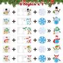 Tioncy 24 Set Winter Craft Kits Christmas Snowman Coaster Crafts Winter Snowflake DIY Holiday Cup Coasters Kits Ideal for Family Fun Holiday Party Supplies Christmas Gifts for Adults