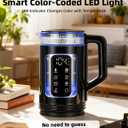 Electric Kettle with Temperature Control, Smart Glass Water Boiler for Tea, Coffee & Boiling, Automatic Shut-Off, 12-Hour Keep Warm & 6 Presets with One-Touch