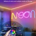 50ft Neon Rope RGB Lights, IP68 Waterproof Flexible Neon Lights, Room Decor for Christmas, Outdoors, Pool 1 Roll C