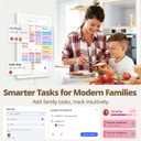 Dragon Touch 15.6" Digital Calendar Chore Chart 1080P Full HD Touchscreen, Smart Family Planner, Hearth Display Digital Calendar Wall & Desk Mountable, Fiberboard, White, 11.5"W x 20.1"H