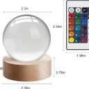3D Galaxy Crystal Ball Night Light for Gifts with Colorful LED Light Base, Color Changing Light with Remote as a Birthday Gift for Teens Boys and Girls, Moon Model