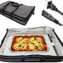 Heated Pizza Casserole Dish Carrier Bag, 120V Electric Heated, Insulated Pizza Food Bag, Pizza Delivery Bags for Hot Food Large Reusable (Delivery Bag + Heating Pad) (23"x15"x5")