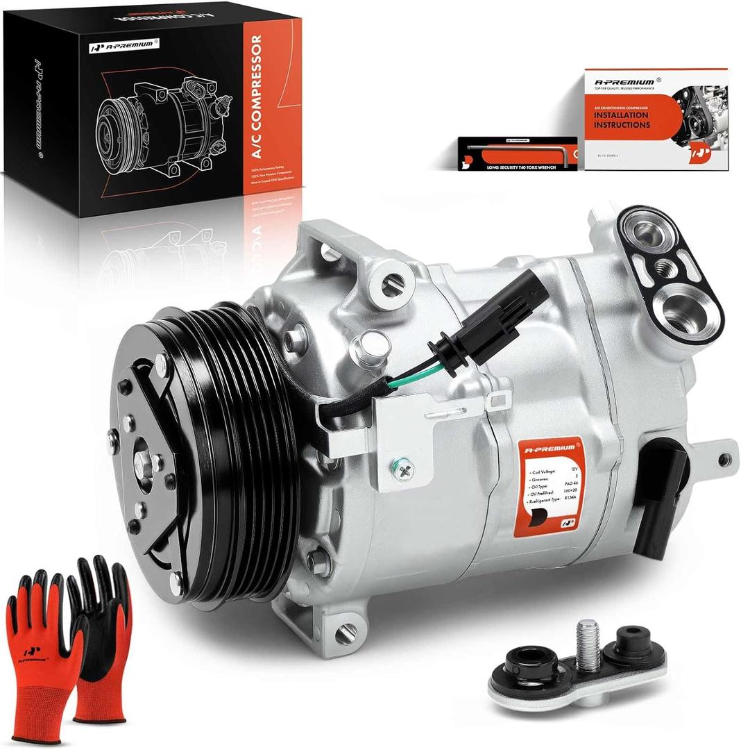 A-Premium Air Conditioner AC Compressor with Clutch Compatible with Chevrolet Malibu 1.5L 2016-2020