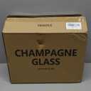 UMEIED Champagne Flutes, 6oz Edge Champagne Glasses Set of 12 with Long Stem - Sparkling Wine Glasses & Elegant Gift for Home, Wedding, Anniversary, Party, Birthday, Clear