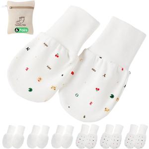 Baby Anti Scratch Mittens - No Scratch Mittens for Boys & Girls (6-12 Months) - 6 Pairs