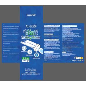 Joyaone White Wall Rolling Paint, 7 oz