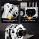ROADFAR Alternator Compatible for for Nissan for Altima 2002-2006,for Nissan for Sentra 2002-2004, Replace 13939