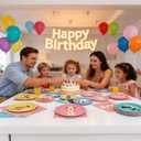 96Pcs Pet Dog Birthday Party Decorations, Disposable Puppy Themed Party Tableware Supplies with Paper Plates Napkins, Pet Dinnerware Decoration Set for Birthday Table Decor