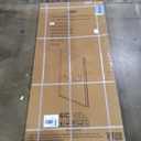 KPUY Pivot Shower Door, 34-36" W x 72" H Frameless Single Swing Glass Shower Door with Explosion-Proof Film Nano Coating, 1/4" (6mm) Thick Tempered Clear Glass, Brushed Nickel