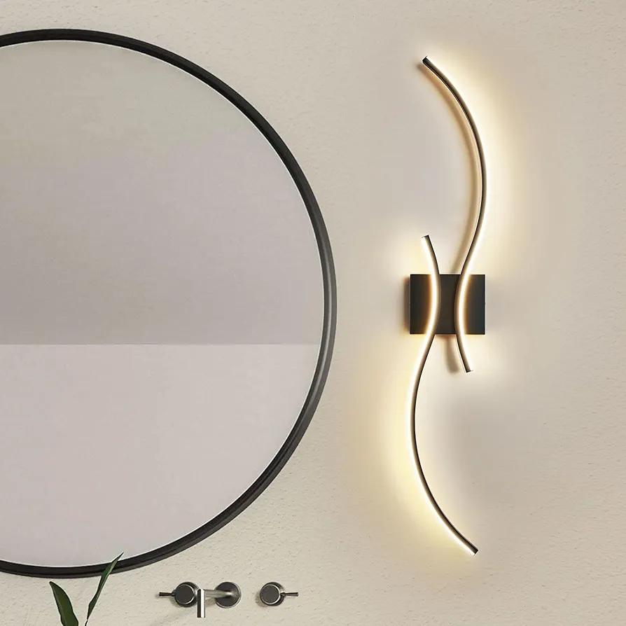 Likelgn LED Bathroom Vanity Light Fixture, 39 inch, Gold, 3000K-6500K Color Adjustable, Dimmable with Remote, Wall Mounted (Set of 2)