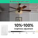 Dimmer Switch & Ceiling Fan Remote Control, 4-Speed Wall Switch, 2 in 1 Light and Ceiling Fan Combination, Single Pole, Neutral Wire Needed, Compatible with Hampton Bay Harbor Breeze Hunter