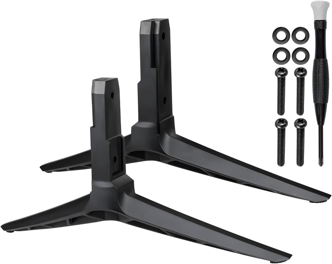 Set of 2 Sturdy TV Stand Legs Anti-Wobble Design for Vizio 50" Class TVs Compatible with D50X-G9/V505-G9/V505-H9/M506X-H9, Easy VESA Tabletop Mount, Includes All Screws (Black)