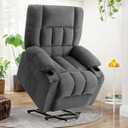 Recliner Chair with Vibrating Massage and Heating, Home Theater Seating with Lumbar Support - grey