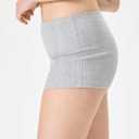 florence by mills Women's Rib Refresh Ribbed Knit Shorty Shorts (Gray, L)