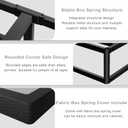 Tyndall 5 Inch Box Spring Full Size Bed Base, Low Profile Heavy Duty Metal Mattress Foundation with Fabric Bed Cover, Non-Slip, No Noise, Easy Assembly, Black