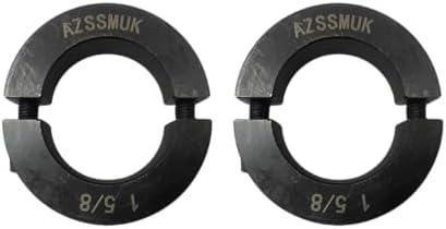 AZSSMUK Shaft Collar Bore 1-5/8'' Double Split Black Oxide Set Screw Durable Shaft Collars Suitable for Machinery and Industrial Use 2 Pieces