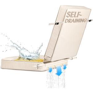 SUNROX DryFast Foam FadeShield Water Resistant Outdoor All-Weather Deep Seating Cushion Set 21"x44"x3" Cream