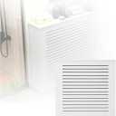 YIQIFLY Radiator Cover Shelf Heater Heating Cabinet Shelf, Portable White Heater Covers for Radiators for Home Living Room Bedroom Office Heating Decorative Cabinet (27.5" Lx27.5 Hx7.9 D)
