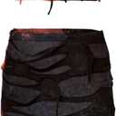 Women's Y2K 2 Pieces Outfits Tie Dye Distressed Bandeau Crop Top Tube Top and Bodycon Mini Skirt Sets M