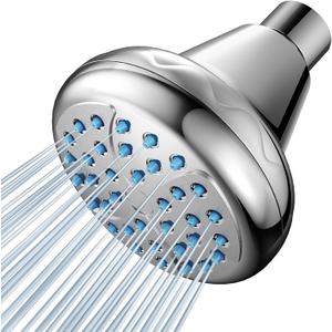 High Pressure Shower Heads,Pressure Boosting Shower Head for Low Flow Shower Head,Your Bathroom Fixed Shower Head Replacement,Fan Design,1.75 GPM,Chrome,3.4 Inch Round