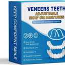 Snap on Veneers, Natural-Looking Silicon Dentures for Women & Men, Comfortable Top & Bottom Fake Teeth & Easy to Use (1 Count (Pack of 8))
