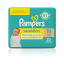 Pampers Swaddlers Diapers, Newborn (Up to 10 lbs.), 20 Count