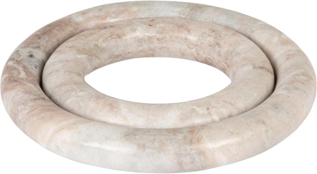 Creative Co-Op Brown Marble Trivets, Set of 2